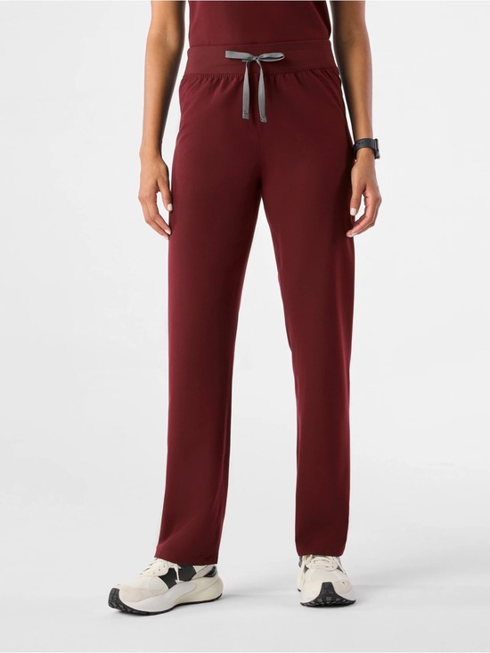 Figs Pants - FIGS High Waisted Livingston Scrub Pants XS Petite Burgundy